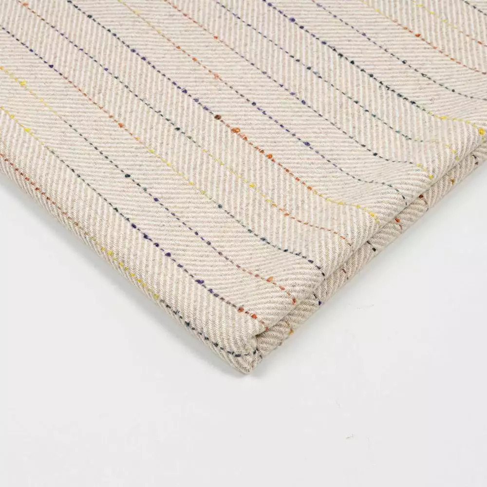 Abrigo lana espiga D/1 beige - el mayor catálogo de tejidos de lana en PUGUTEXTILE